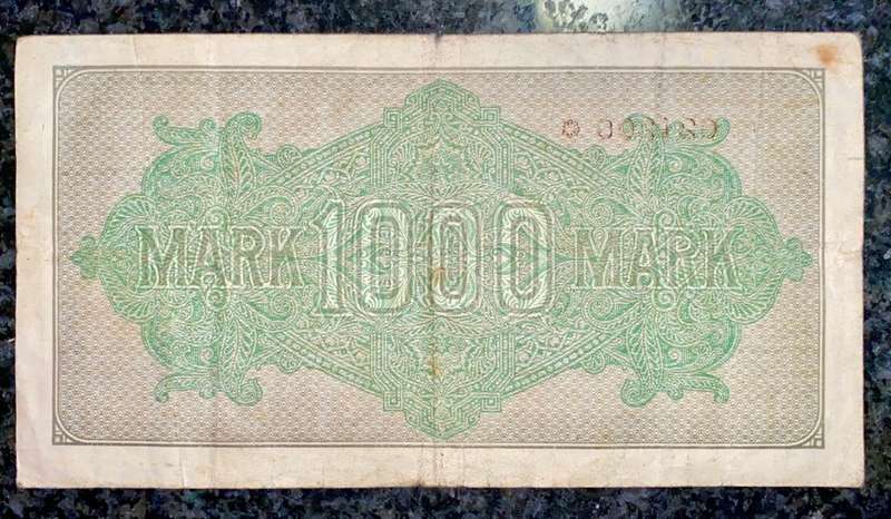 GERMANY STAR/REPLACEMENT 1000 MARK 1922 NF