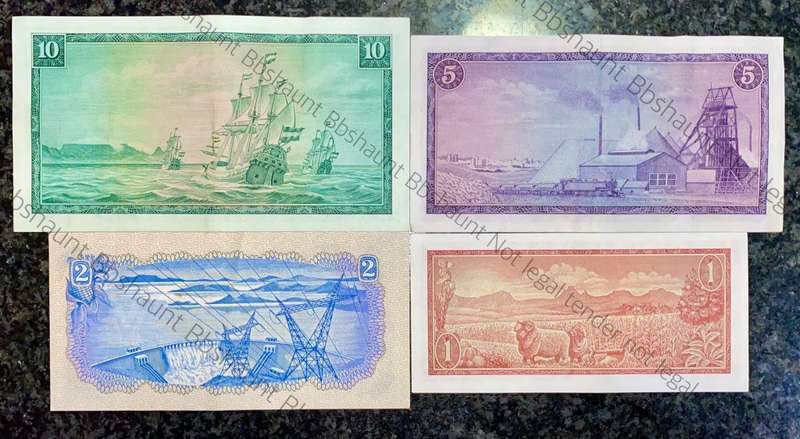 COMPLETE SET OF TW DE JONGH & DECIMALS R10 TO R1 - MOSTLY SPRINGBUCK WTM 1967-1975( 1 BID TAKES ALL)