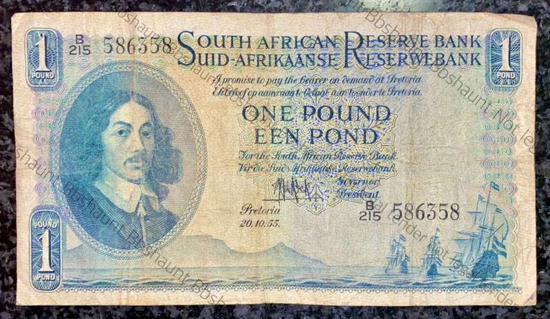 MH DE KOCK 1 POUND 20-10-1955 E/A 3RD ISSUE B215