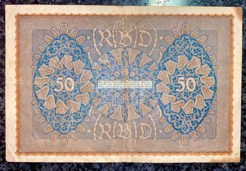 GERMANY 50 MARK 1919