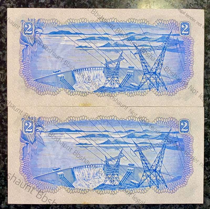TW DE JONGH R2 IN SEQUENCE D66 /205615-616 UNC-AUNC 2ND ISSUE 1974 SPRINGBUCK WTM(1BID TAKES ALL)