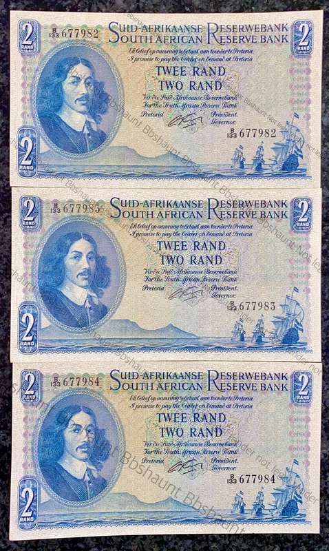 G RISSIK R2 IN SEQUENCE B133 677984-982 UNC A/E FIRST ISSUE 1962 (1 BID TAKES ALL)