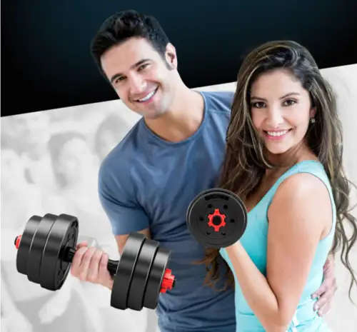 20KG 2in1 Dumbbell Set men and women fitness With Long Bar