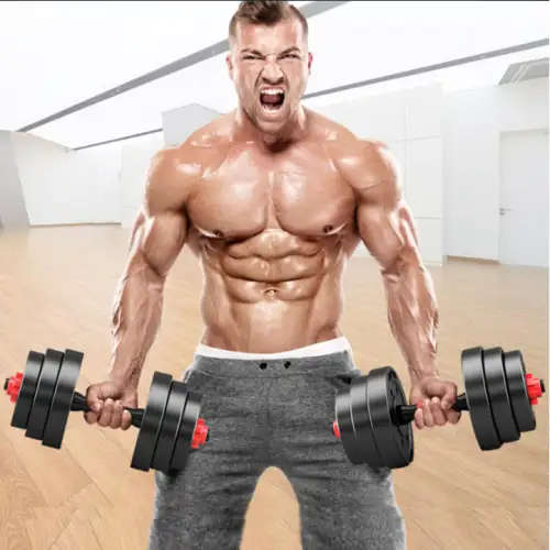 20KG 2in1 Dumbbell Set men and women fitness With Long Bar
