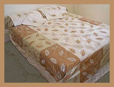 *R1* - Imported from India - Silk Embroidered 5 Piece Bed Cover Set