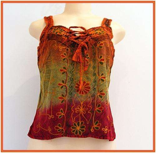 SIZE: (S-M) - ACID WASH TOP FROM INDIA