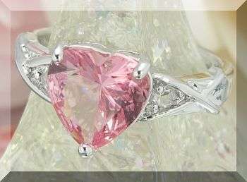 STUNNING ROSE HEART RING - SIZE : 7