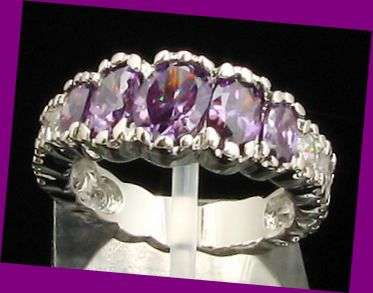 DAZZLING AMETHYST EP RING - SIZE : 7.25