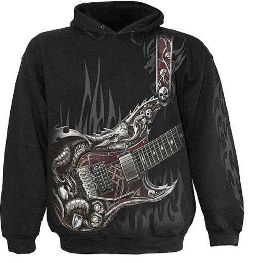AIR GUITAR HOODIE BY TRIBAL - SPIRAL UK - SIZE: XL