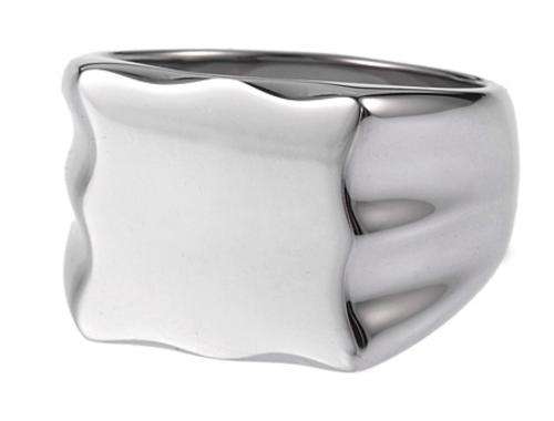 *R1* - SOLID STAINLESS STEEL FLAT TOP BLANK RING - SIZE 11