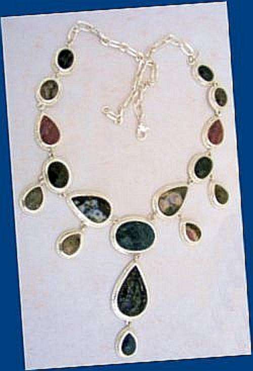 *R1* - NATURAL GEMSTONE 925 SILVER NECKLACE
