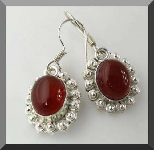 925 STERLING SILVER EP COGNAC CITRINE EARRINGS
