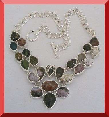 *R1* - NATURAL GEMSTONE 925 SILVER NECKLACE