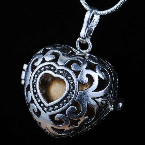 BEAUTIFUL HEART 925 STERLING SILVER MYSTIC HARMONY CHIME BALL