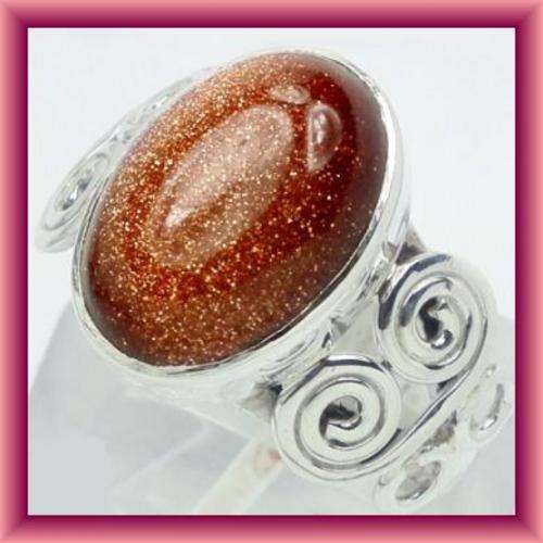 *Stock Clearance Sale* - BROWN SUN STAR SOLID 925 STERLING SILVER RING - SIZE : 7.25