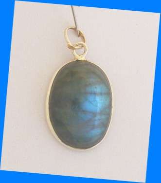 *R1* - FIERY LABRADORITE SOLID 925 STERLING SILVER PENDANT