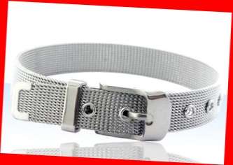 PERFECT MESH SILVER STAINLESS STEEL BUCKLE BRACELET