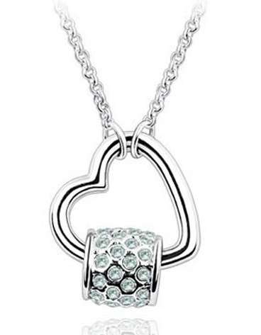 PERFECT LOVE CRYSTAL PENDANT & CHAIN - BLUE