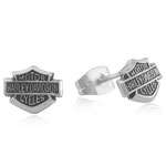 HARLEY DAVIDSON STAINLESS STEEL STUD EARRINGS