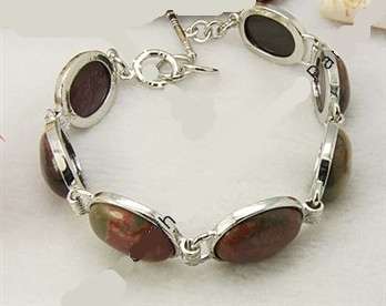 GENUINE PICASSO GEMSTONE SILVER BRACELET