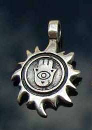 'SEEING EYE SUN' PEWTER PENDANT