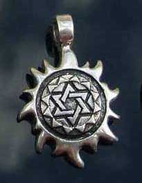 SUN SHAPED PEWTER PENDANT