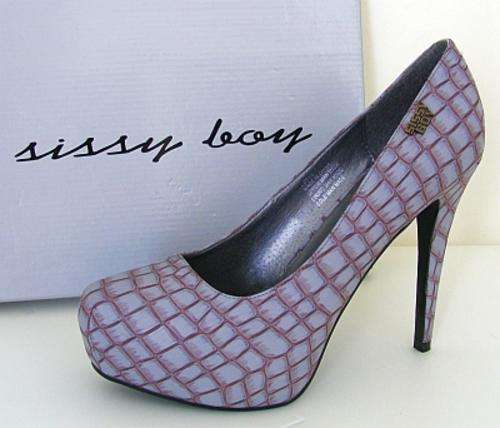 GREY PLATFORM SHOES FROM SISSY BOY - SIZE: 7
