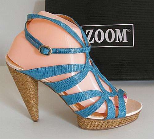 TURQUOISE LASHAE LEATHER SHOES FROM ZOOM - SIZE : 7