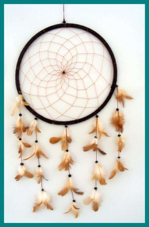 BROWN LEATHER DREAMCATCHER