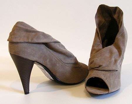 SIZE: 7 - TRENDY MINK PEEPTOE BOOTIES