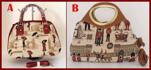 STUNNING "LONDON" HANDBAG WITH LONG STRAP - CHOICE OF 2