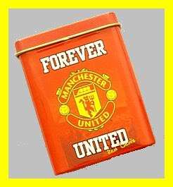 MANCHESTER UNITED RED STASH TIN - PERFECT FOR CARDS OR CIGARETTE TIN - RED