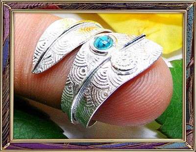 PERFECT SLIM TURQUOISE 925 SILVER RING - SIZE: 8 - ADJUSTABLE