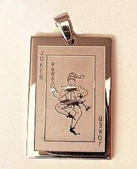 SOLID STAINLESS STEEL JOKER CARD PENDANT
