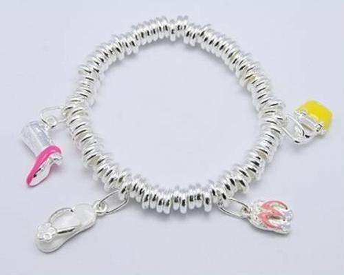 PERFECT SILVER CHARM STRETCH BRACELET