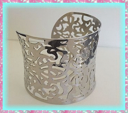 *STATEMENT* LASER CUT WIDE CUFF BRACELET