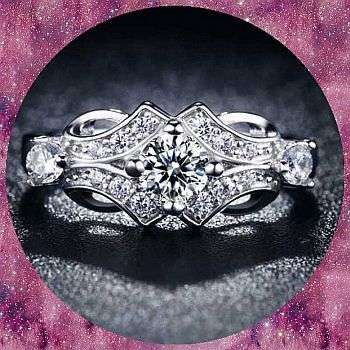 *Free Shipping* -DAZZLING 0.75CT AAA Zircon 925 Sterling Silver Filled Ring - SIZE : 9