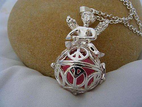 ANGEL CALLER CHIME BALL PENDANT AND CHAIN