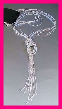 LONG SILVER MULTI CHAIN KNOTTED NECKLACE - VERY FASHIONABLE