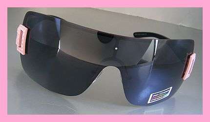 STUNNING FRAMELESS SUNGLASSES WITH PINK ARMS BY VERY VISION