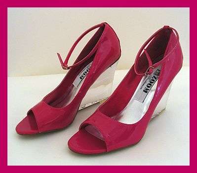SIZE: 7 - PRETTY PINK WEDGE HEEL PEEPTOES WITH ANKLE STRAP FROM ZOOM