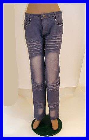 SIZE: 34 - SUPER SOFT GREY STRETCH JEANS WITH POCKET DETAIL