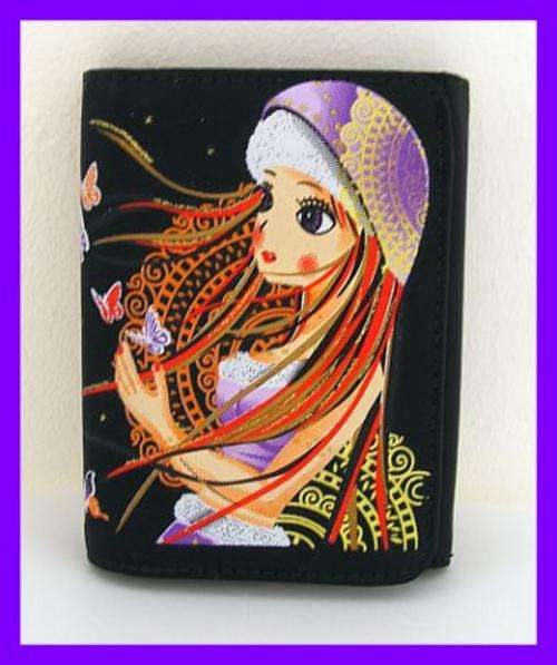 *R1* - GORGEOUS BLACK WALLET WITH PICTURE OF LADY