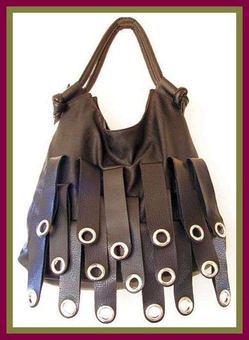 STUNNING BLACK TASSLED HANDBAG