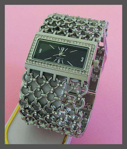 STUNNING SILVER & DIAMANTE WATCH