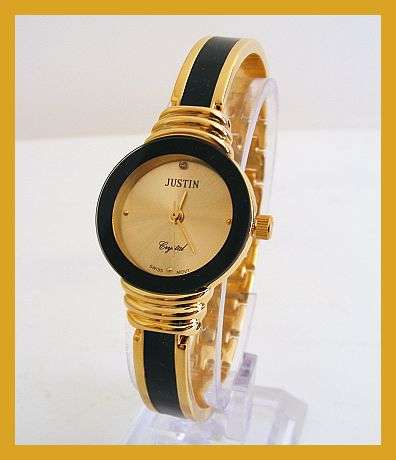 STUNNING BLACK & GOLD JUSTIN WATCH