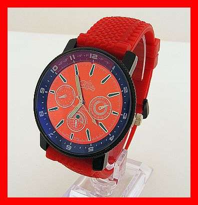 MENS RED AND BLACK SPORTS WATCH
