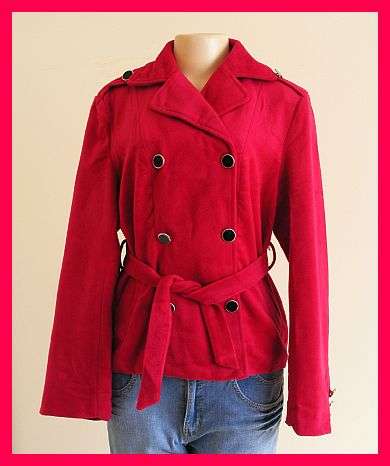SIZE: 2X-LARGE - SHORT DARK PINK MELTON STYLE JACKET