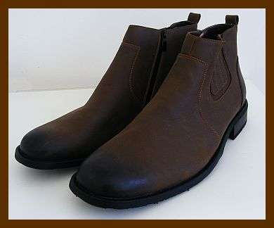 SIZE: 11 - BROWN LEATHER ANKLE BOOTS FROM CIGNAL