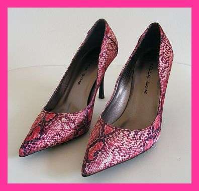 *R1* - SIZE: 5 - PINK SNAKE SKIN STILLETO COURT SHOES FROM SISSY BOY